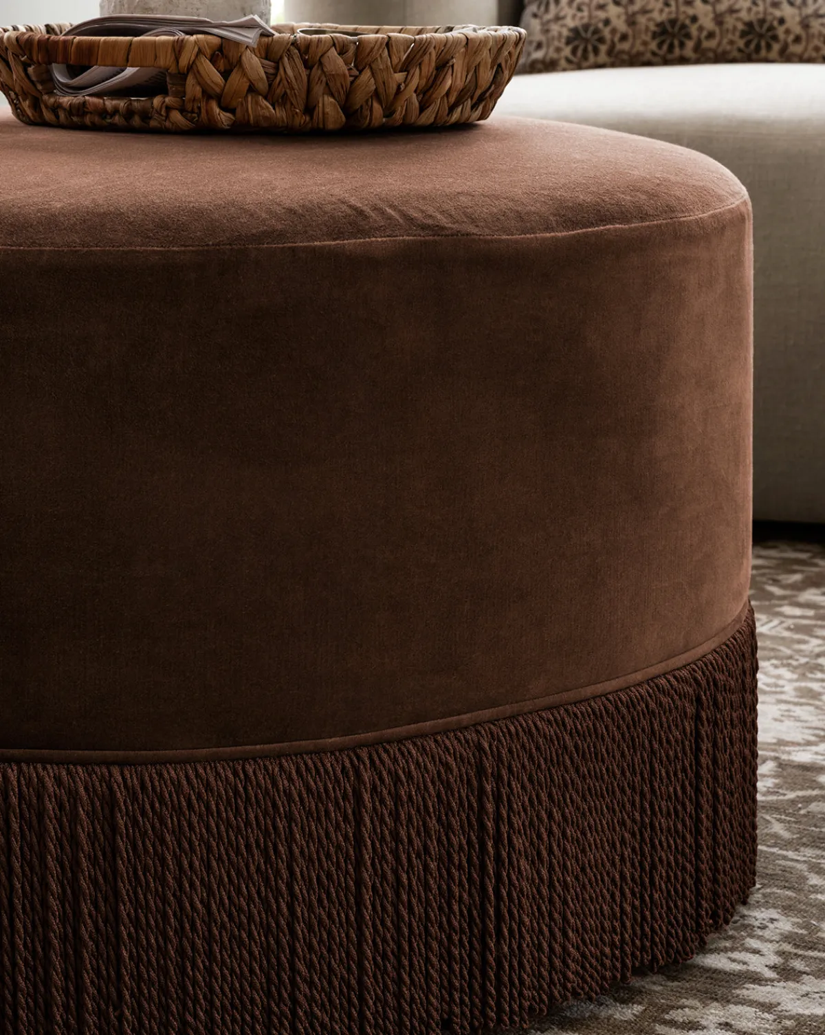 Astrid Fringe Ottoman|Makerspalm Best