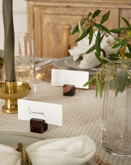 Auburn Marble Place Card Holders (Set of 4)|Design up Living LLP Online