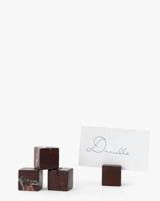 Auburn Marble Place Card Holders (Set of 4)|Design up Living LLP Online