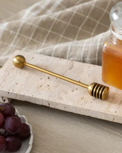 Beige Travertine Footed Serving Board|Creative Co-op Outlet