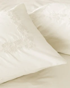 Bianca Percale Embroidered Shams (Set of 2)|Lameirinho Industria Textil, S.A. New