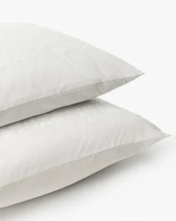 Bianca Percale Embroidered Shams (Set of 2)|Lameirinho Industria Textil, S.A. New