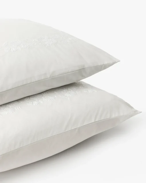 Bianca Percale Embroidered Shams (Set of 2)|Lameirinho Industria Textil, S.A. New