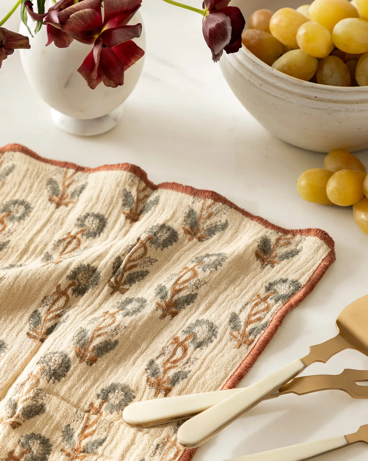 Block Print Tea Towels (Set of 2)|Indaba Outlet