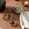Botanical Brass Napkin Ring (Set of 4)|Nawab Regency Outlet