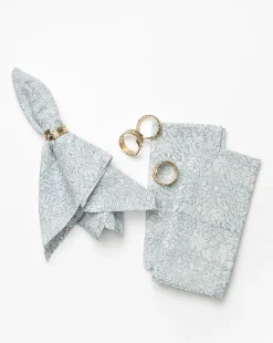 Botanical Brass Napkin Ring (Set of 4)|Nawab Regency Outlet