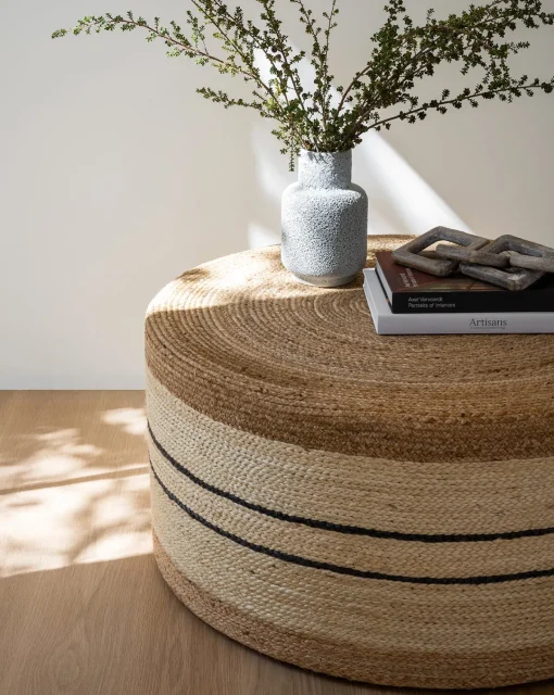 Brynlee Woven Ottoman|Credence Hot