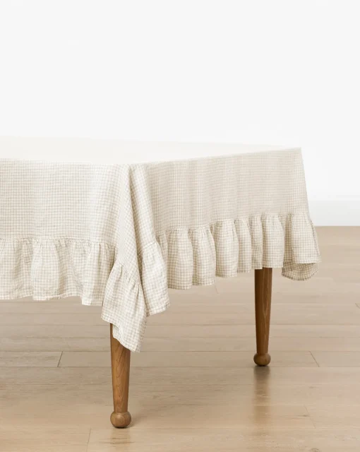 Catania Linen Ruffle Tablecloth|Vini Exports New