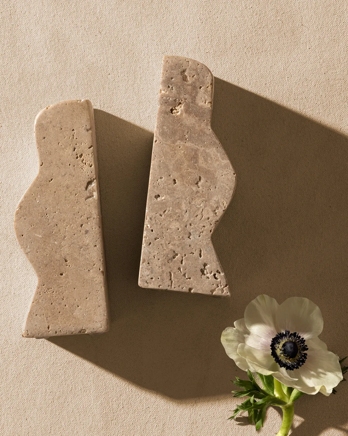 Catriona Travertine Bookends (Set of 2)|Creative Co-op Clearance