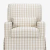 Crawford Pillowback Comfort Swivel Glider in Gingham|Million Dollar Baby Discount