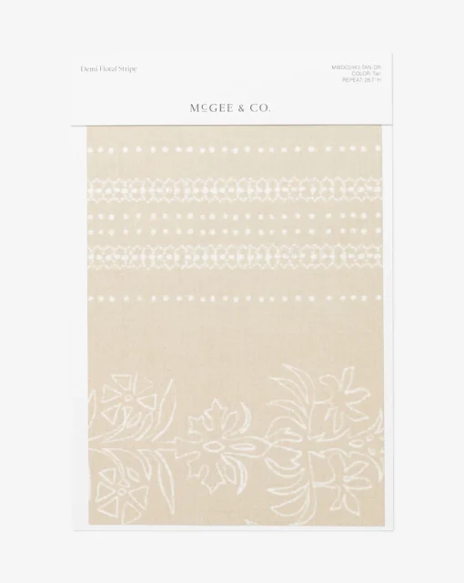 Demi Floral Stripe Wallpaper Swatch|McGee & Co. Outlet
