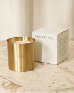 Embossed Brass Candle|Linnea's Lights Online