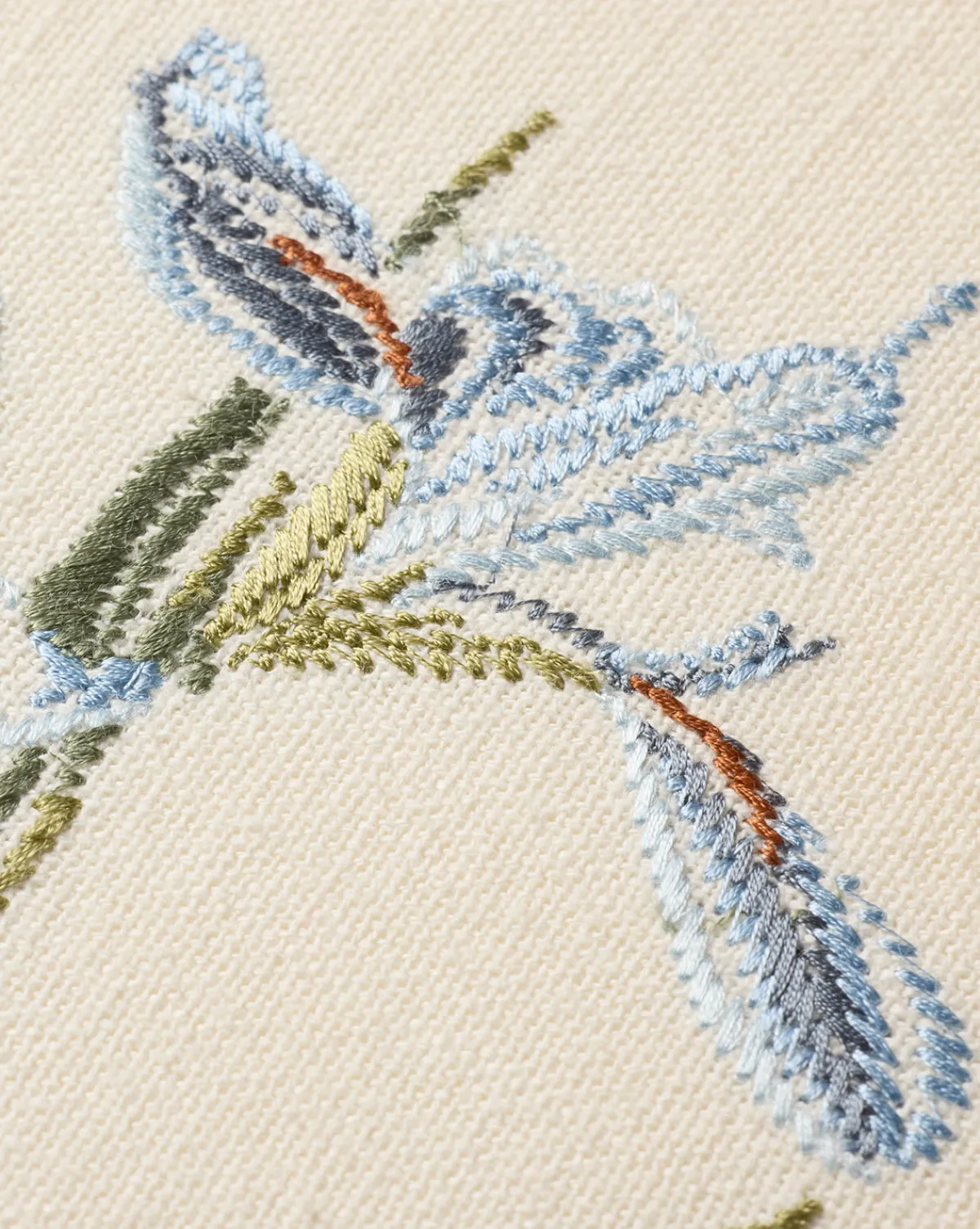 Embroidered Blue Iris|Loloi Rugs Clearance