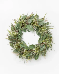Faux Wild Grass & Eucalyptus Wreath|RAZ Imports