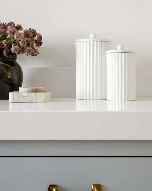 Fluted Lidded Bathroom Canister|Makerspalm Clearance