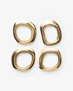 Gilford Brass Napkin Rings (Set of 4)|Nawab Regency Hot