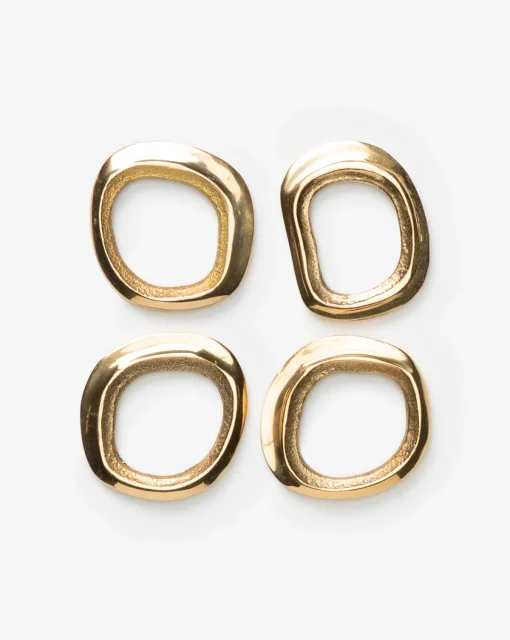 Gilford Brass Napkin Rings (Set of 4)|Nawab Regency Hot
