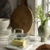 Glass & Marble Cloche|Creative Co-op