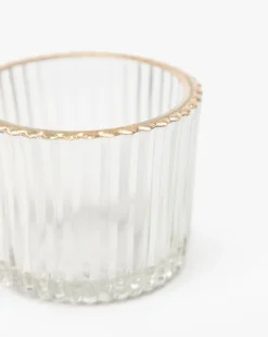 Gold Rimmed Glass Votive|Accent Decor Discount