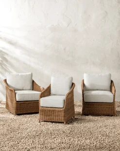 Haviland Outdoor Dining Chair with Perennials Taupe Stripe|Makerspalm Hot