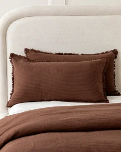 Hendricks Chocolate Cotton Shams (Set of 2)|AAN Clothing New