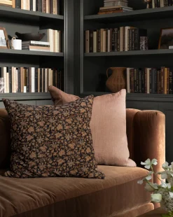 Isolde Velvet Block Print Pillow Cover|Makerspalm New
