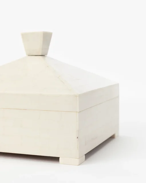 Ivory Lidded Box|Creative Co-op Hot