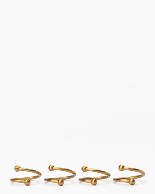 Kinne Metal Napkin Rings (Set of 4)|Venus Aqil New