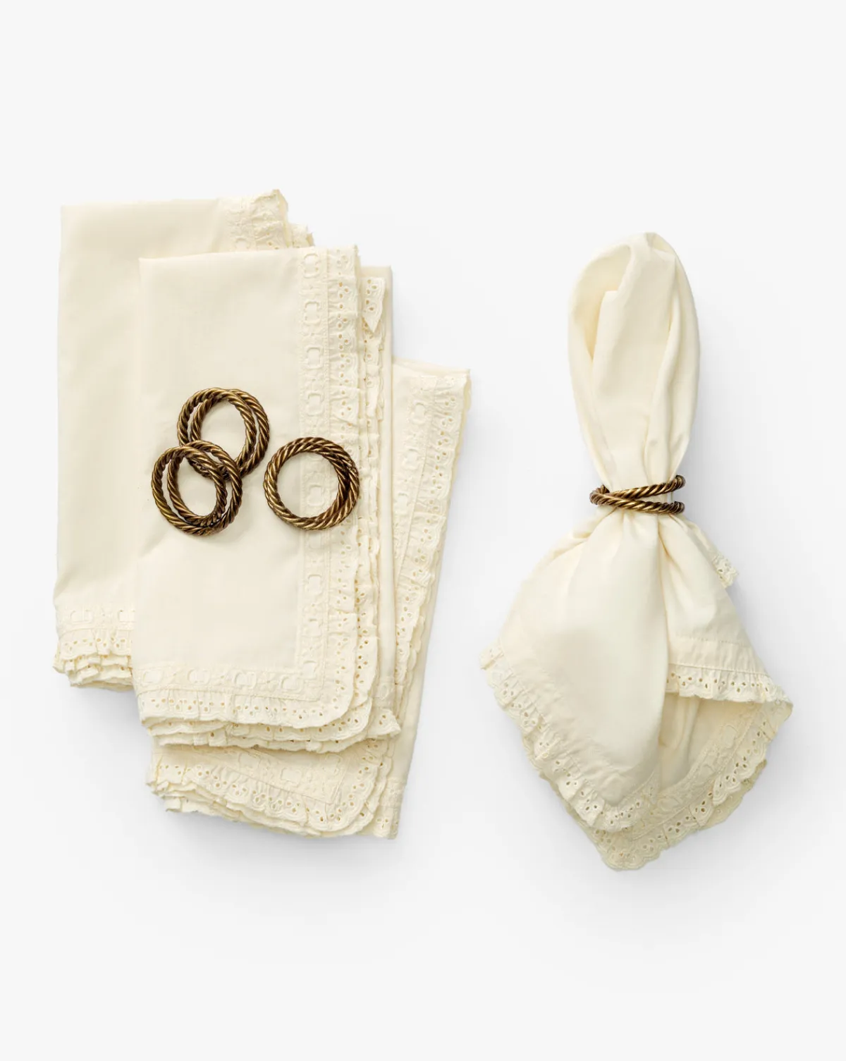 Lace Trim Napkins (Set of 4)|Mega Vick Wear Sale