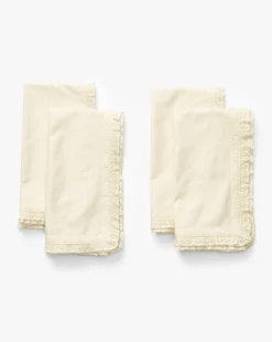 Lace Trim Napkins (Set of 4)|Mega Vick Wear Sale