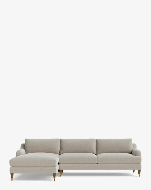 Lucille English Roll Arm Right Chaise Sectional 107"|Community New
