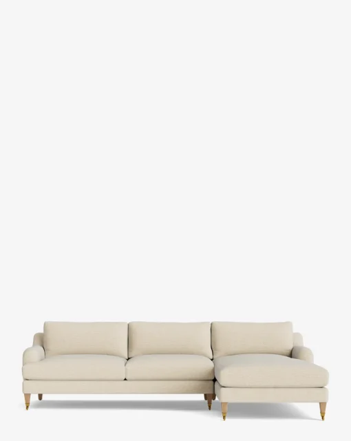 Lucille English Roll Arm Right Chaise Sectional 107"|Community New