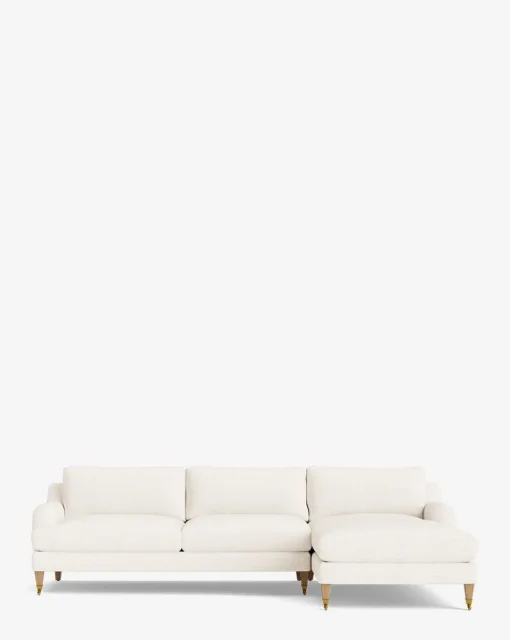 Lucille English Roll Arm Right Chaise Sectional 107"|Community New