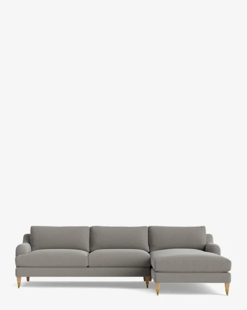 Lucille English Roll Arm Right Chaise Sectional 107"|Community New