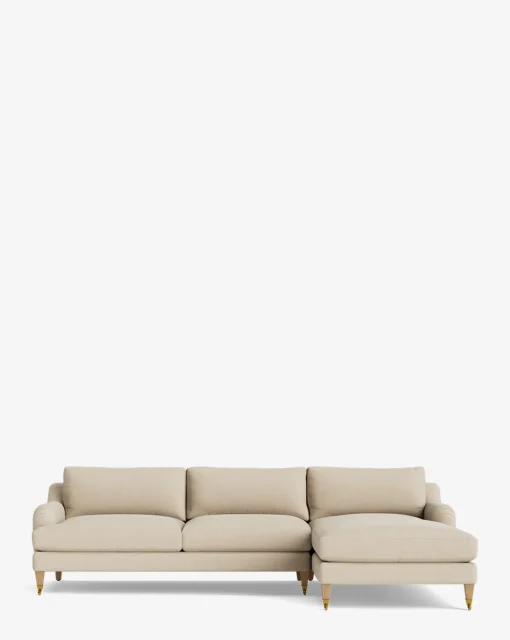 Lucille English Roll Arm Right Chaise Sectional 107"|Community New