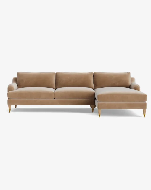 Lucille English Roll Arm Right Chaise Sectional 107"|Community New