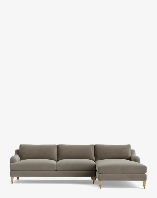 Lucille English Roll Arm Right Chaise Sectional 107"|Community New