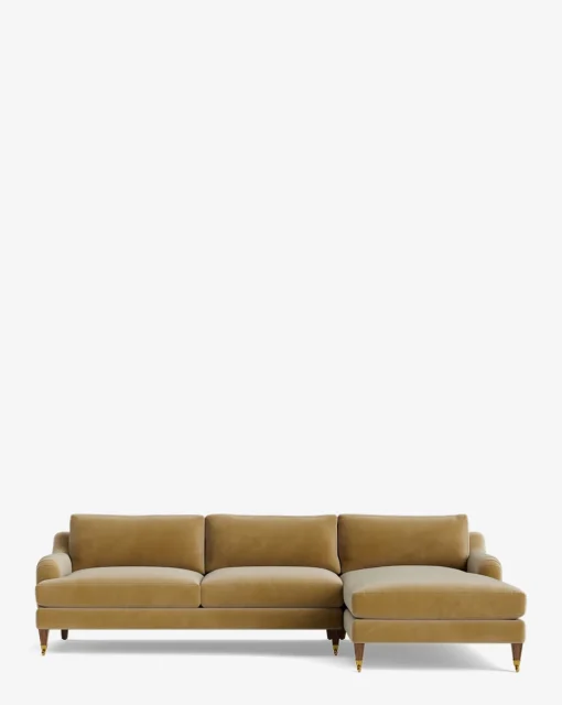 Lucille English Roll Arm Right Chaise Sectional 107"|Community New