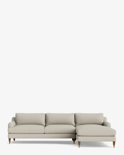 Lucille English Roll Arm Right Chaise Sectional 107"|Community New