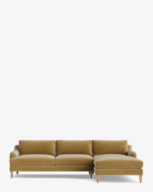 Lucille English Roll Arm Right Chaise Sectional 107"|Community New