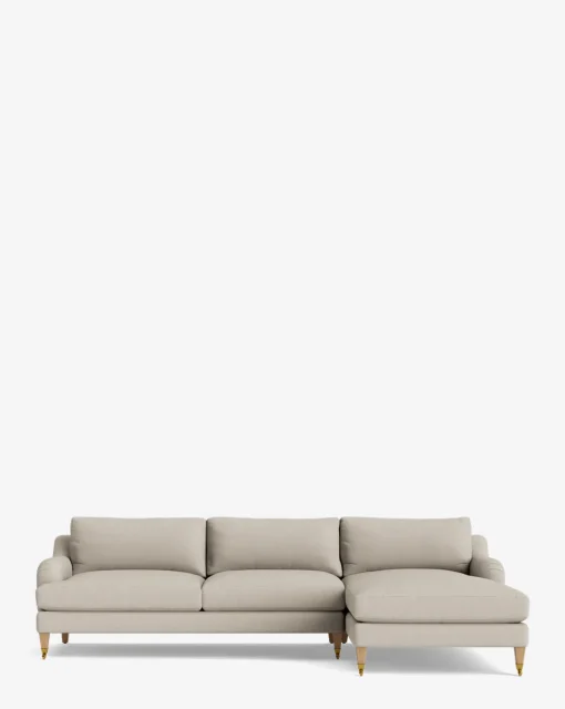 Lucille English Roll Arm Right Chaise Sectional 107"|Community New