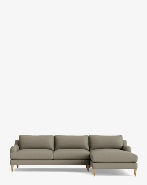 Lucille English Roll Arm Right Chaise Sectional 107"|Community New