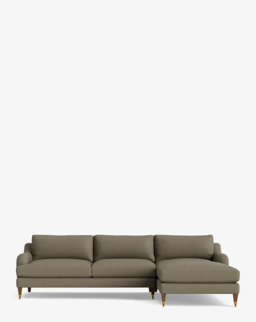 Lucille English Roll Arm Right Chaise Sectional 107"|Community New