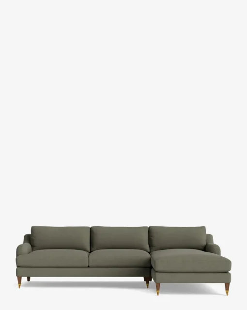 Lucille English Roll Arm Right Chaise Sectional 107"|Community New