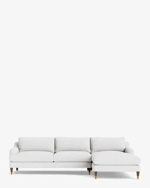 Lucille English Roll Arm Right Chaise Sectional 107"|Community New