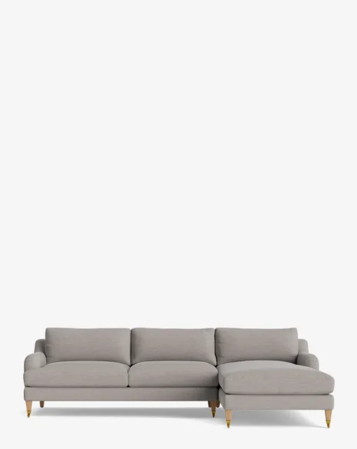 Lucille English Roll Arm Right Chaise Sectional 107"|Community New