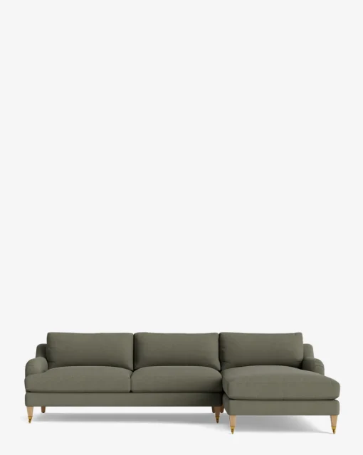 Lucille English Roll Arm Right Chaise Sectional 107"|Community New