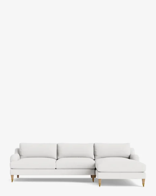 Lucille English Roll Arm Right Chaise Sectional 107"|Community New