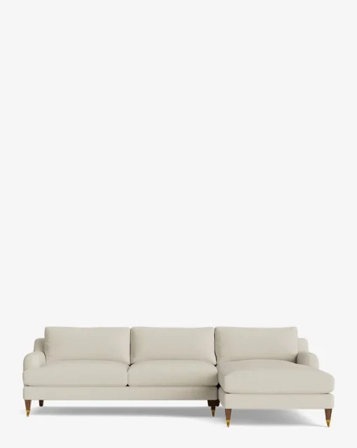 Lucille English Roll Arm Right Chaise Sectional 107"|Community New