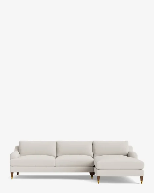 Lucille English Roll Arm Right Chaise Sectional 107"|Community New